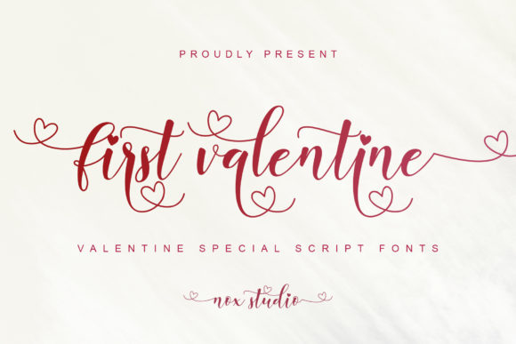 First Valentine: A Romantic Script Font for Crafters