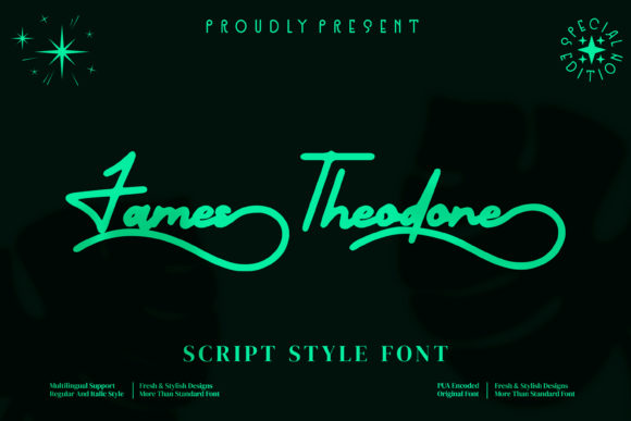 James Theodore: A Versatile Script Font for Crafters and Product Designers