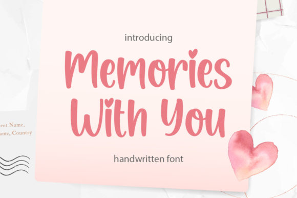 Memories with You: A Chalkboard Display Font for Web