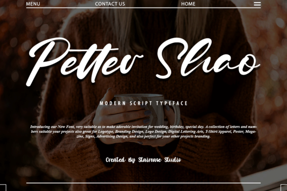 Petter Shao: A Modern Script Typeface for Web Design