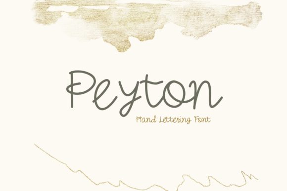 Peyton: A Minimalist Handwritten Font for Modern Web Design