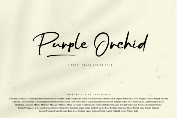 Purple Orchid: A Modern Handwritten Font for Crafters
