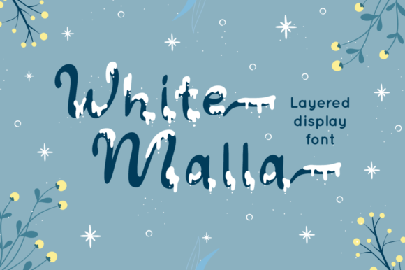 White Malla: A Festive Script Font for Editorial Design